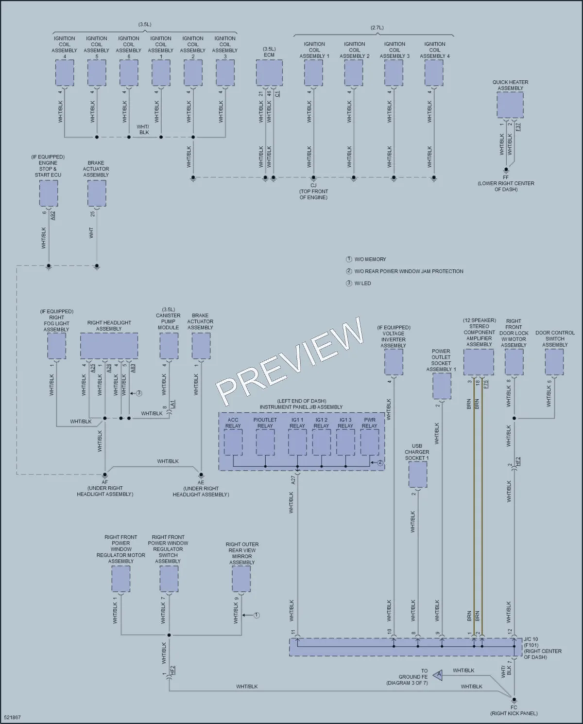 2017 Toyota HighlanderHybrid Ground Distribution wiring diagram preview