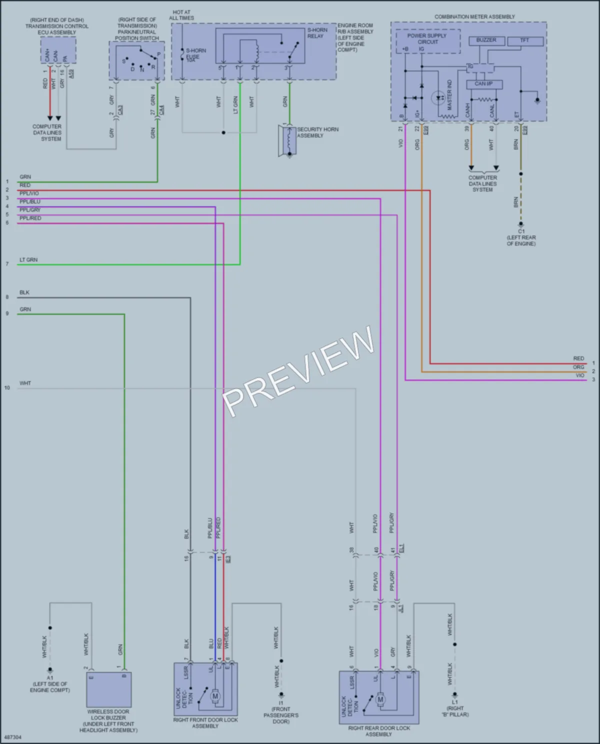 2017 Toyota LandCruiser Anti Theft wiring diagram preview