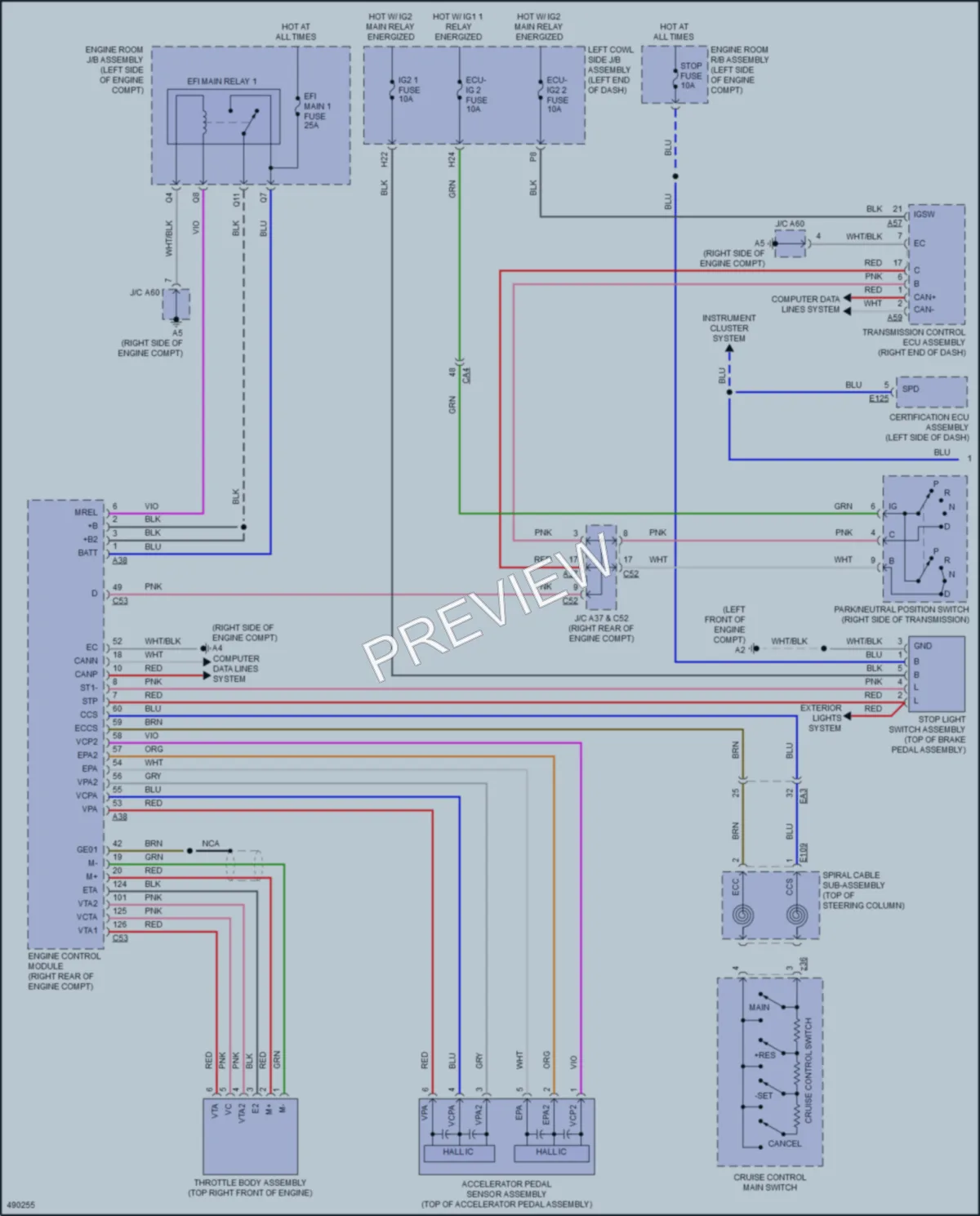 2017 Toyota LandCruiser Cruise Control wiring diagram preview