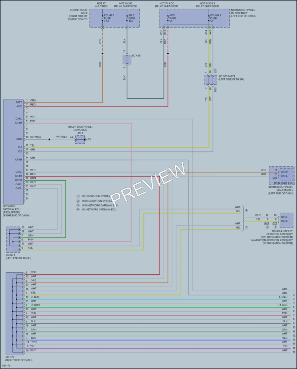 2017 Toyota Priusc Computer Data Lines wiring diagram preview