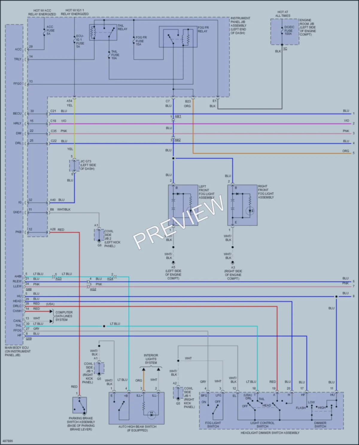 2017 Toyota Priusc Headlights wiring diagram preview