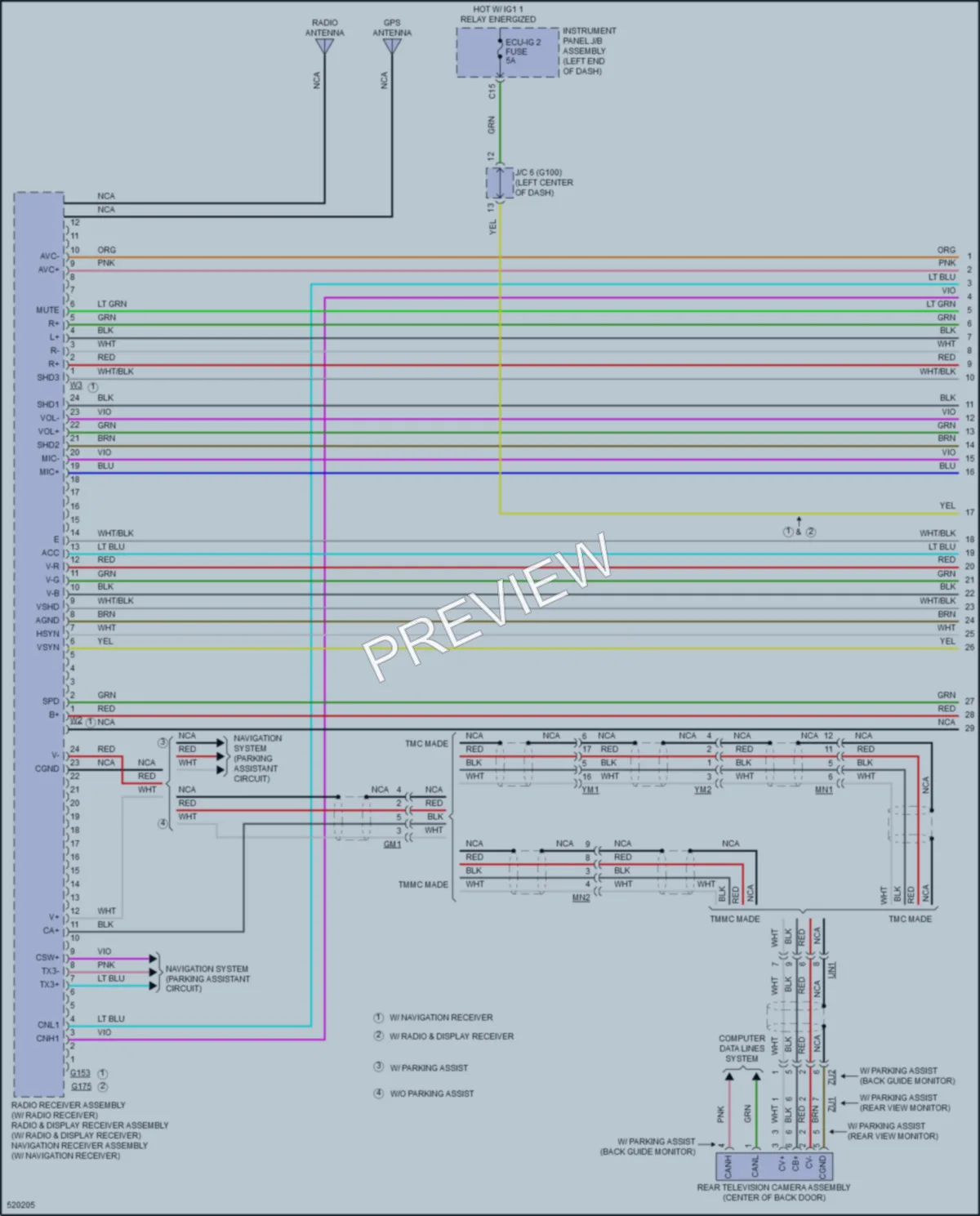 2017 Toyota RAV4Hybrid Radio wiring diagram preview