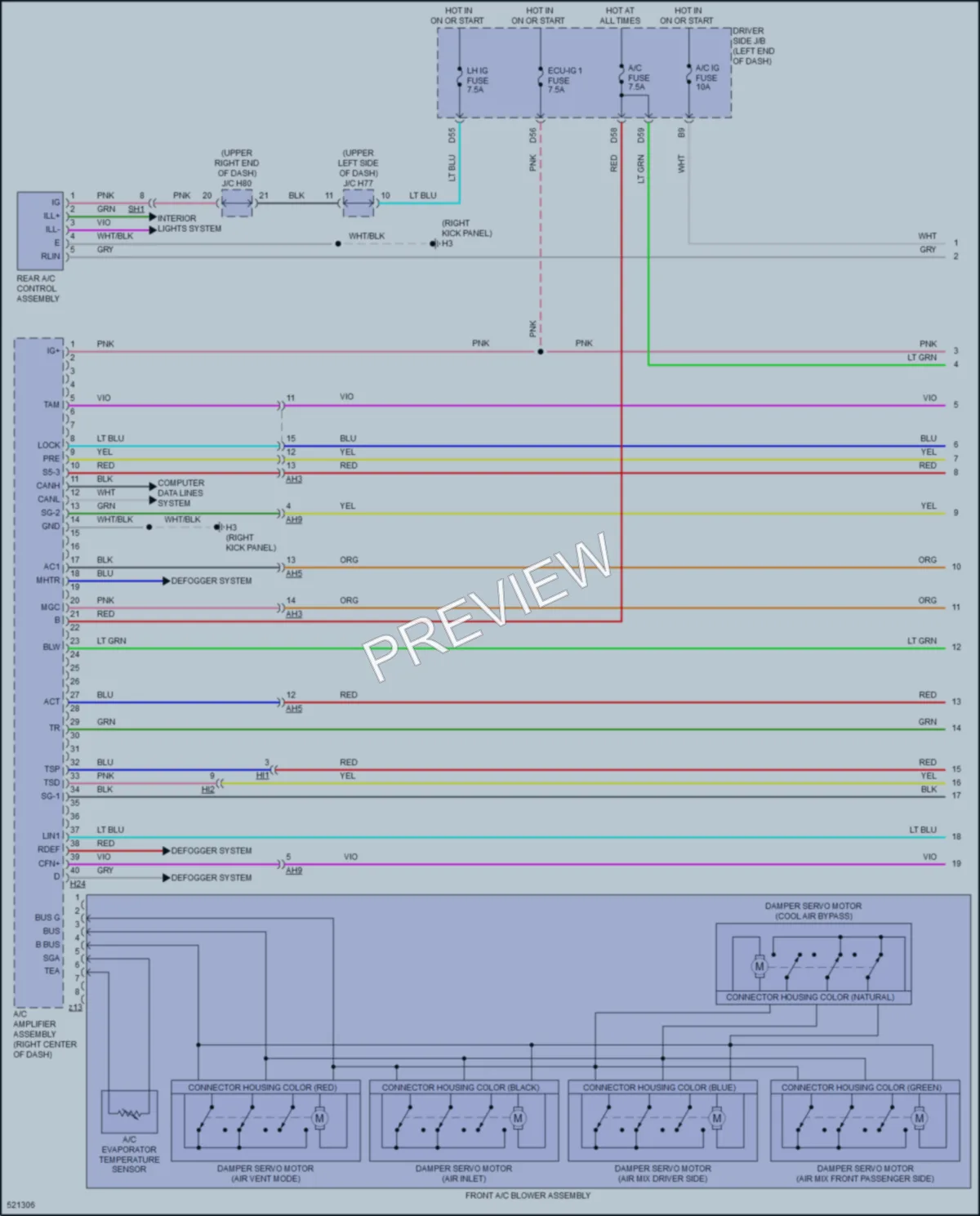 2017 Toyota Sequoia Air Conditioning wiring diagram preview