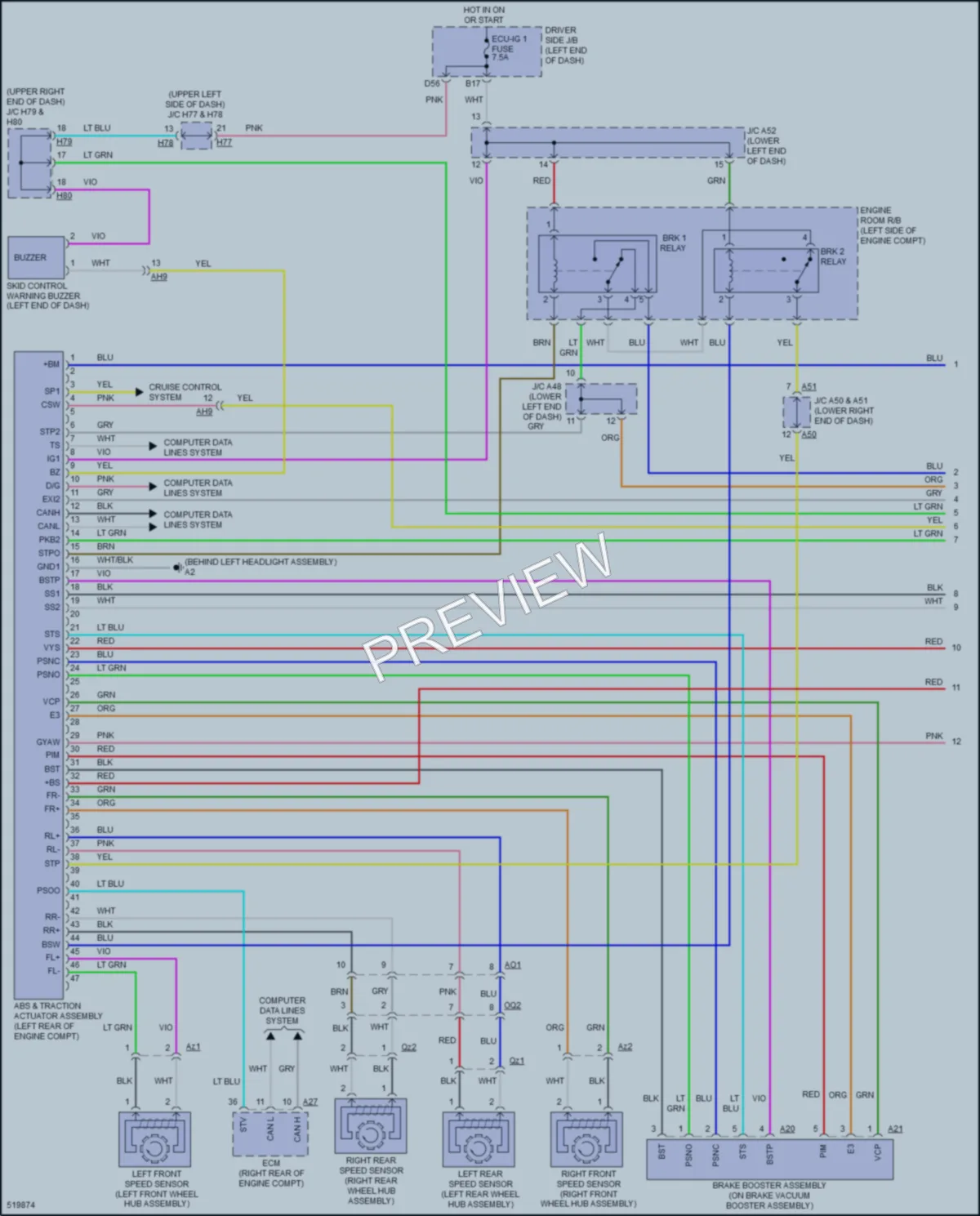2017 Toyota Sequoia Anti Lock Brakes wiring diagram preview