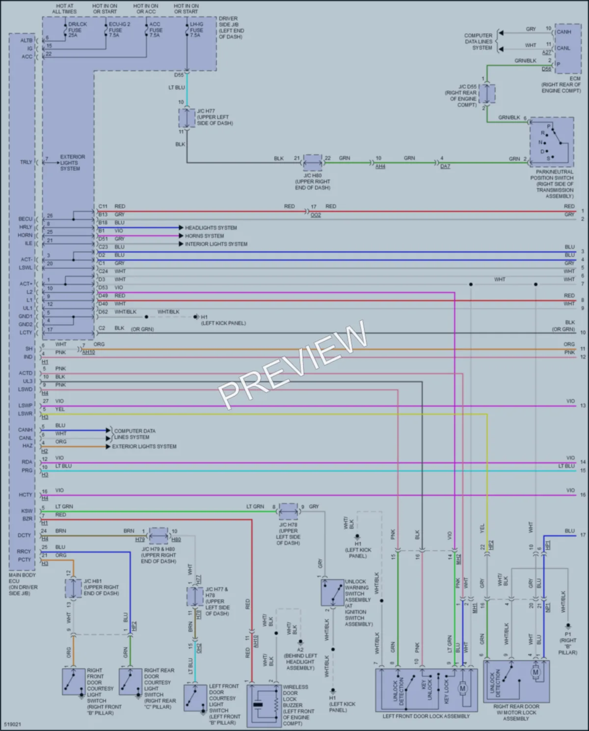 2017 Toyota Sequoia Anti Theft wiring diagram preview
