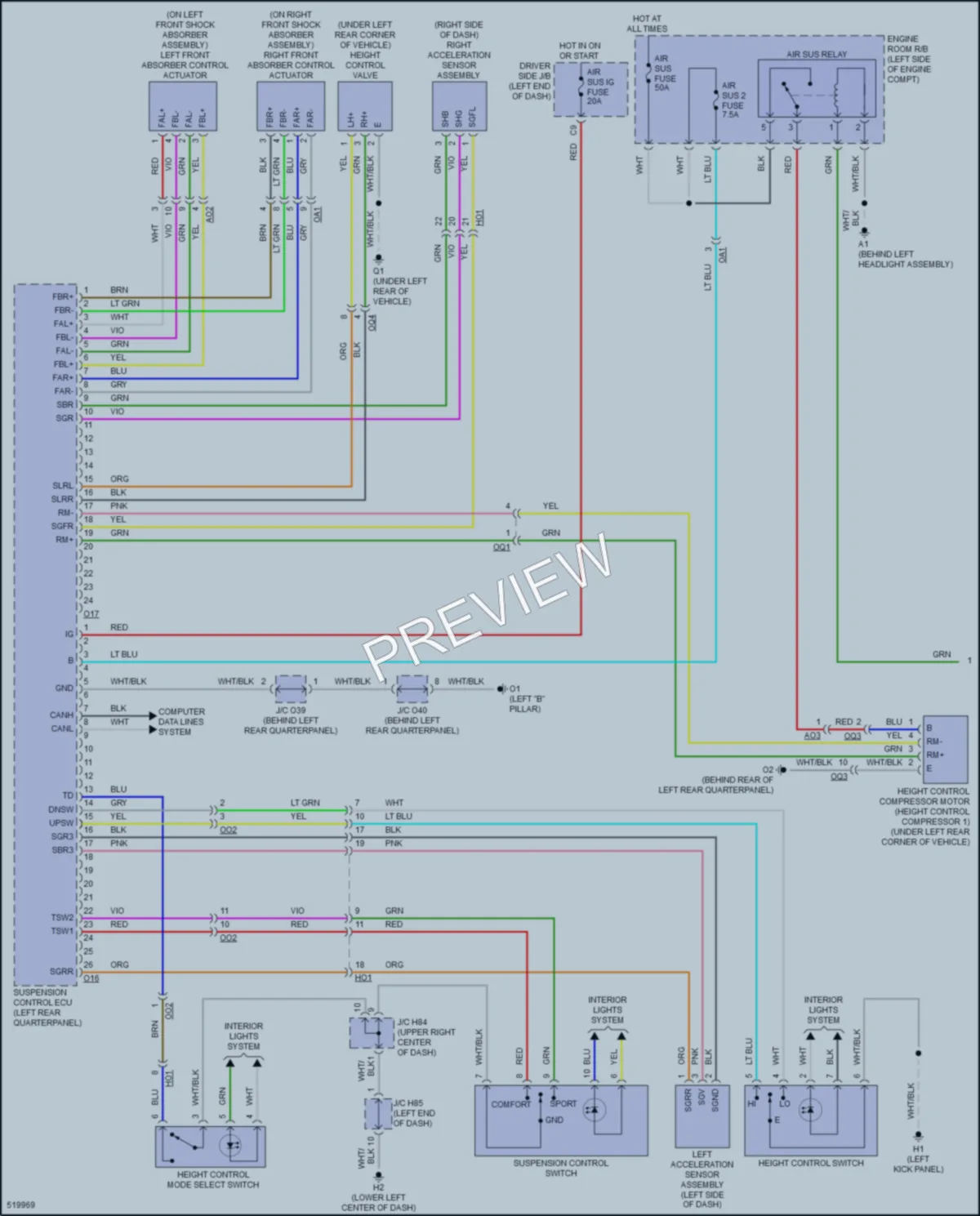 2017 Toyota Sequoia Electronic Suspension wiring diagram preview