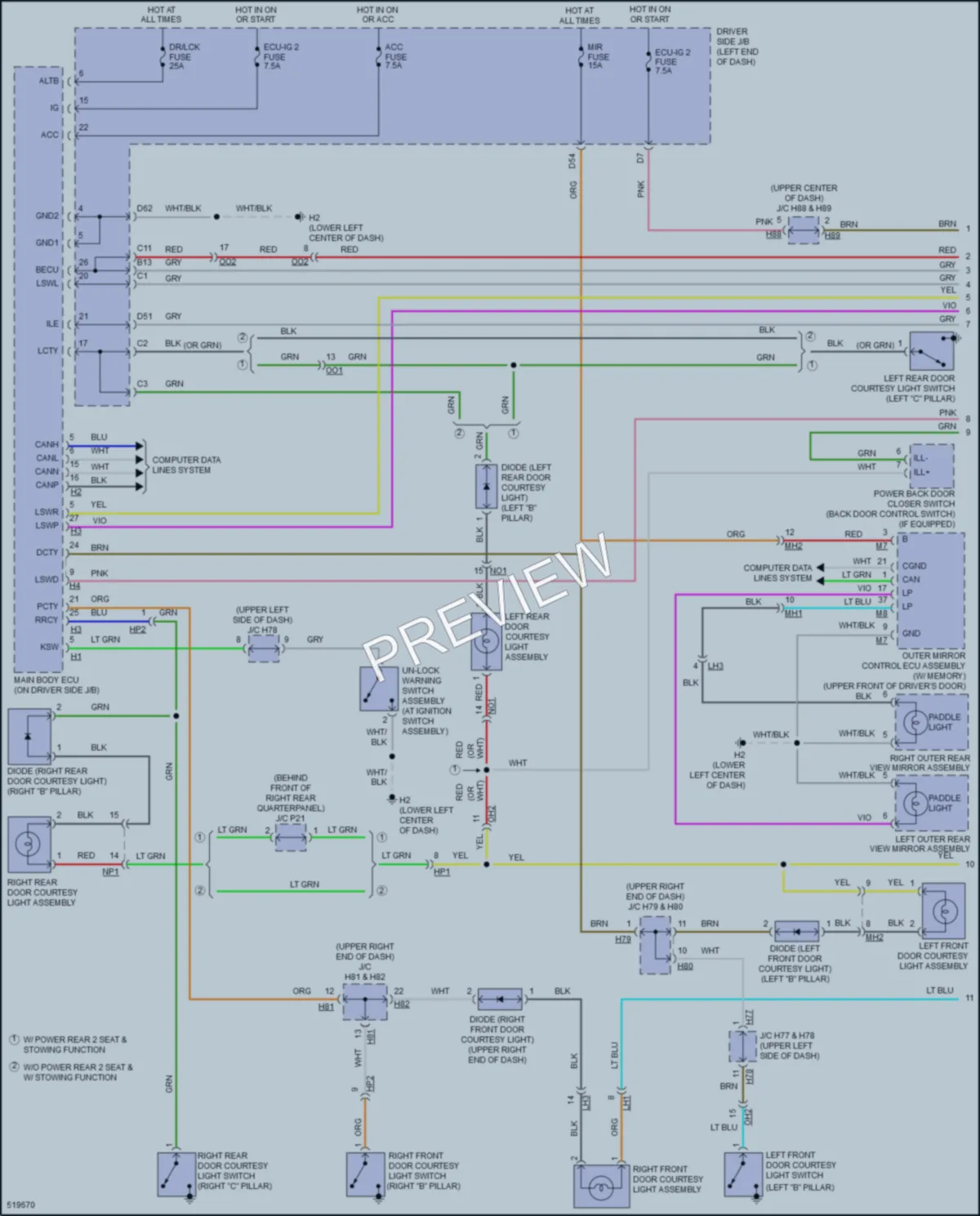 2017 Toyota Sequoia Interior Lights wiring diagram preview