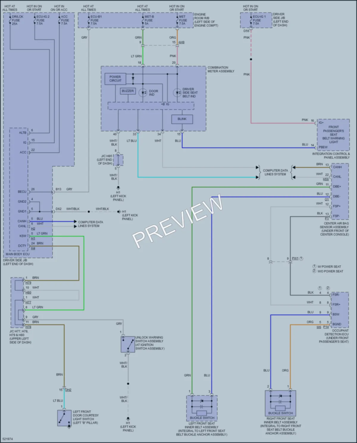 2017 Toyota Sequoia Warning Systems wiring diagram preview