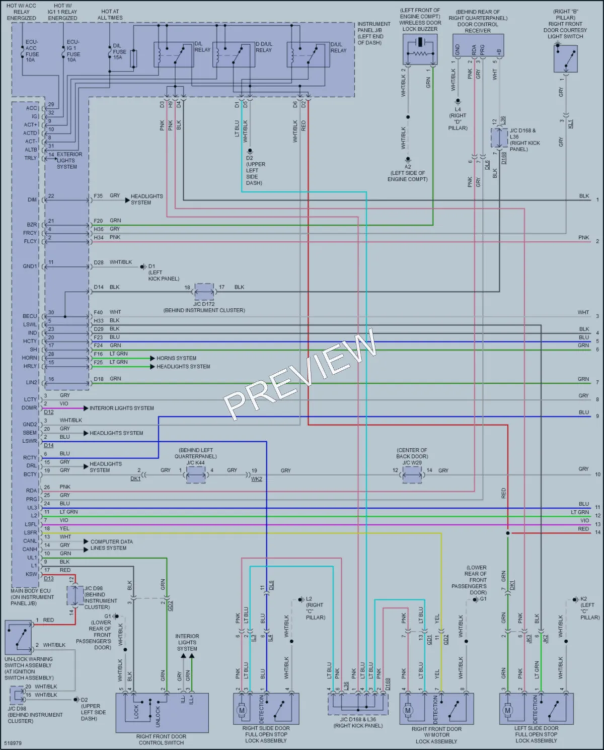 2017 Toyota Sienna Anti Theft wiring diagram preview