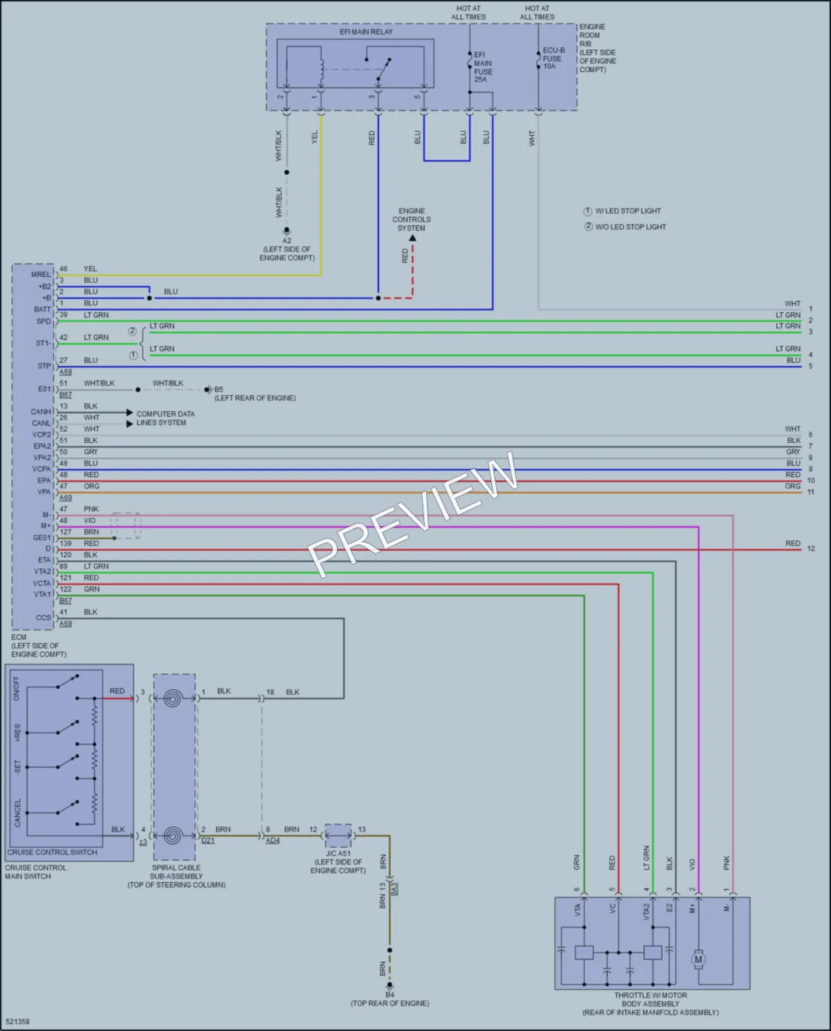 2017 Toyota Sienna Cruise Control wiring diagram preview