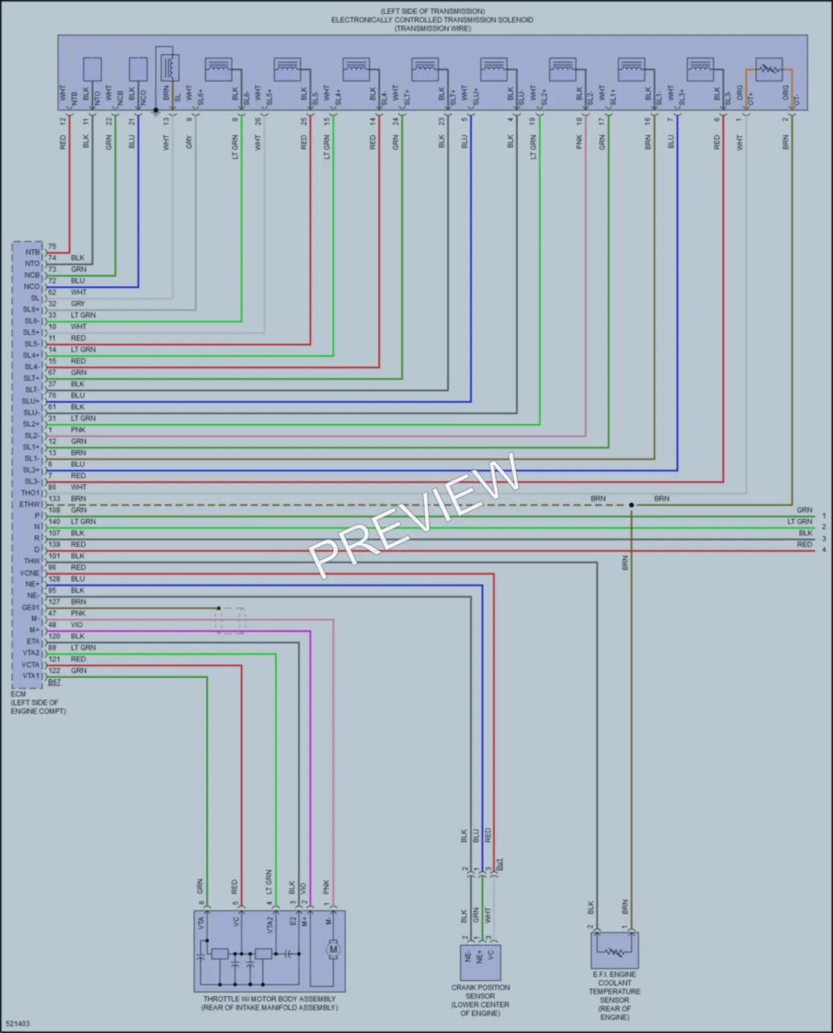 2017 Toyota Sienna Transmission wiring diagram preview