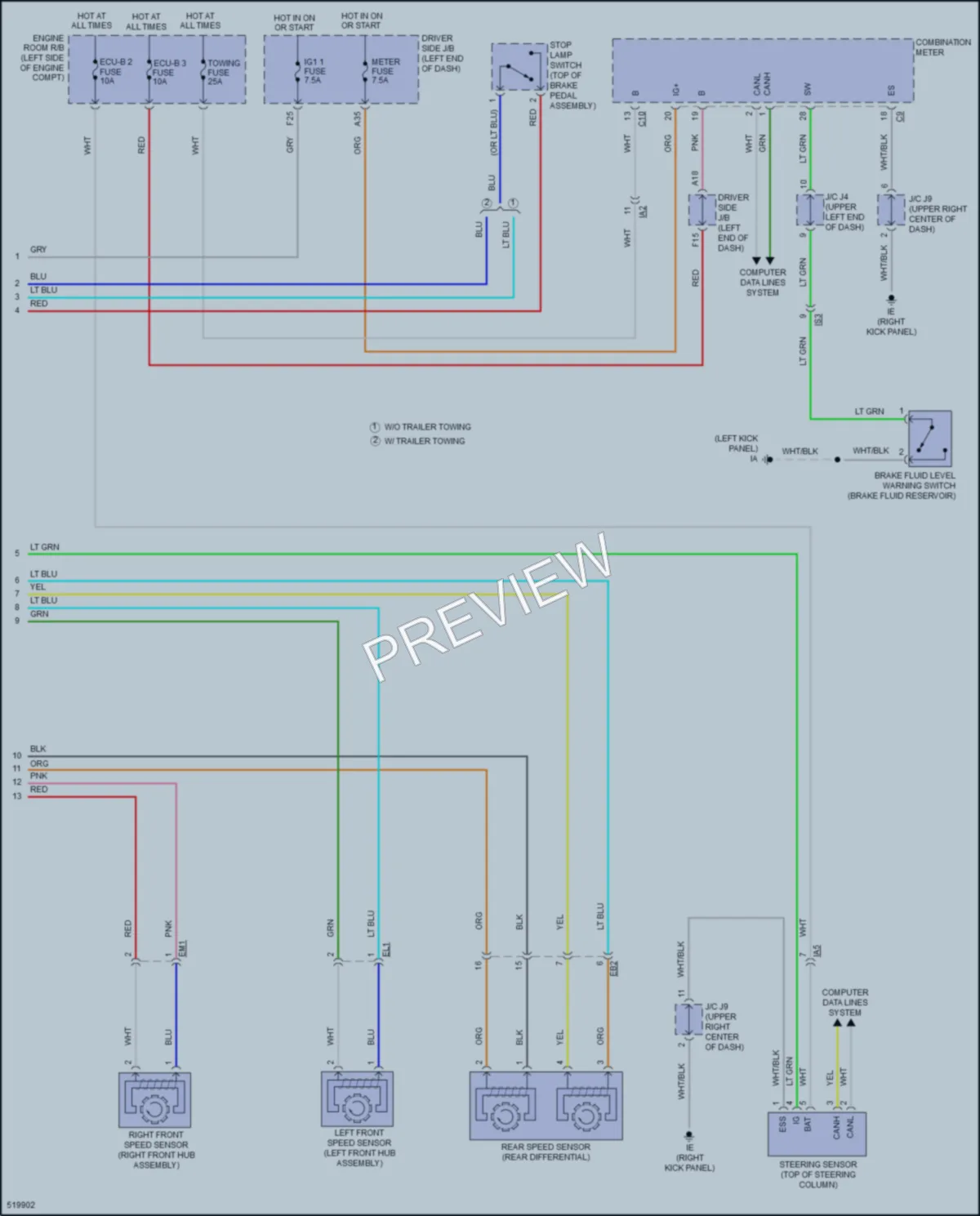 2017 Toyota Tacoma Anti Lock Brakes wiring diagram preview