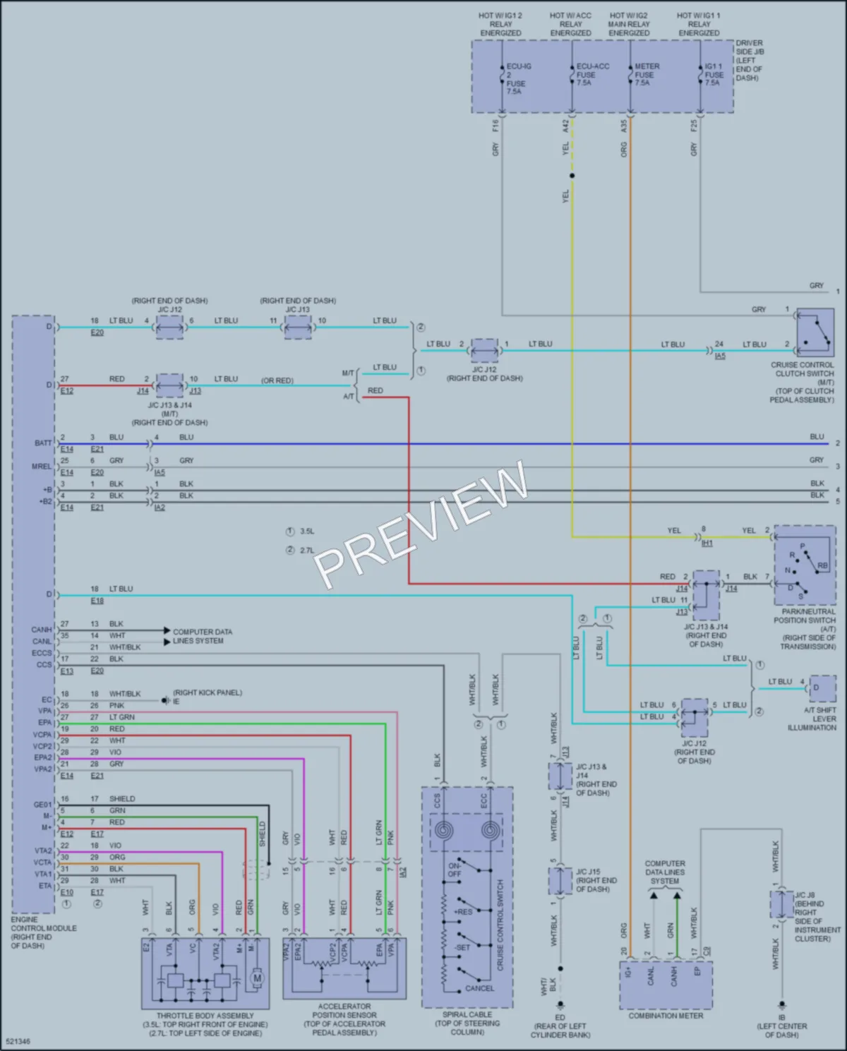 2017 Toyota Tacoma Cruise Control wiring diagram preview