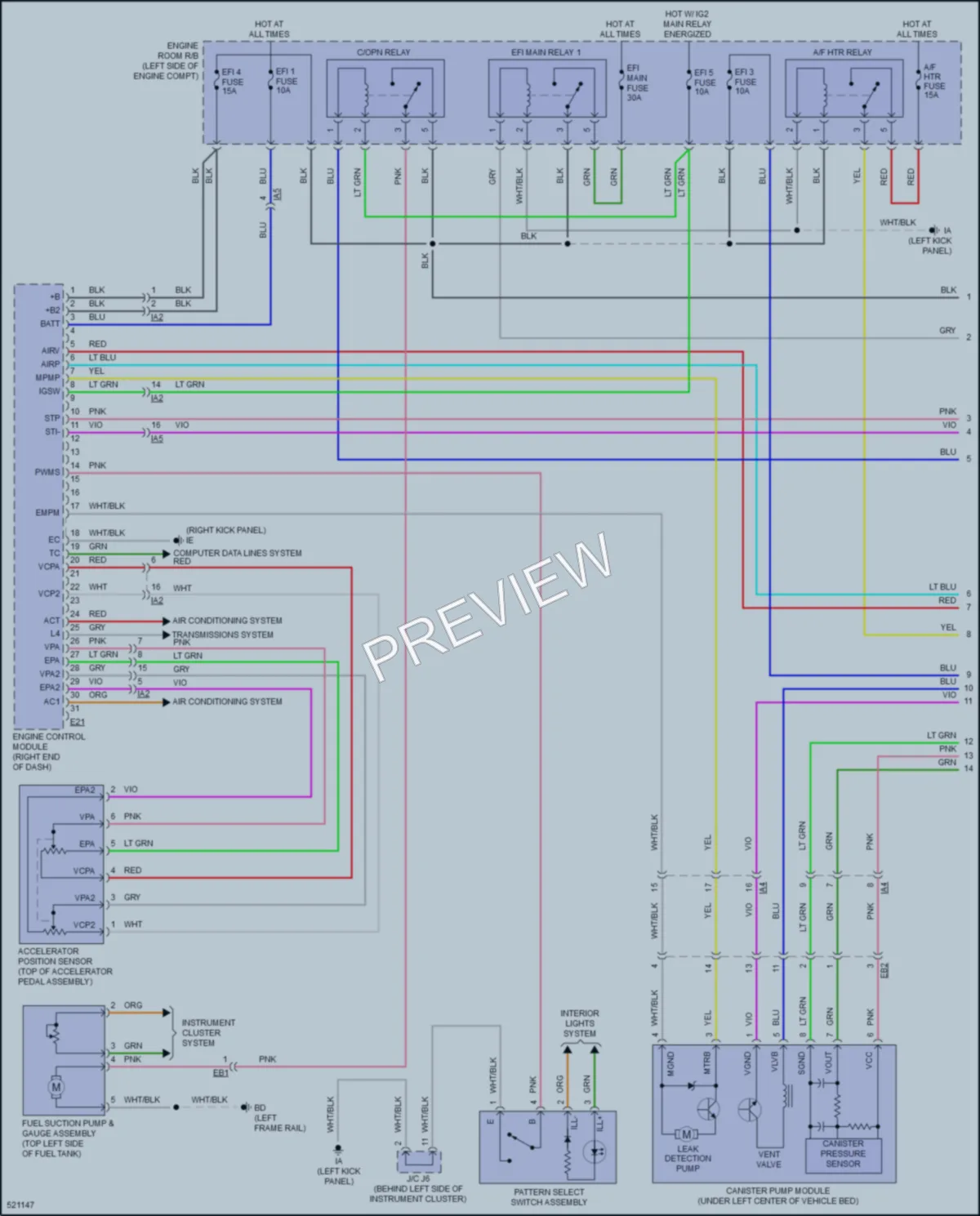 2017 Toyota Tacoma Engine Performance wiring diagram preview