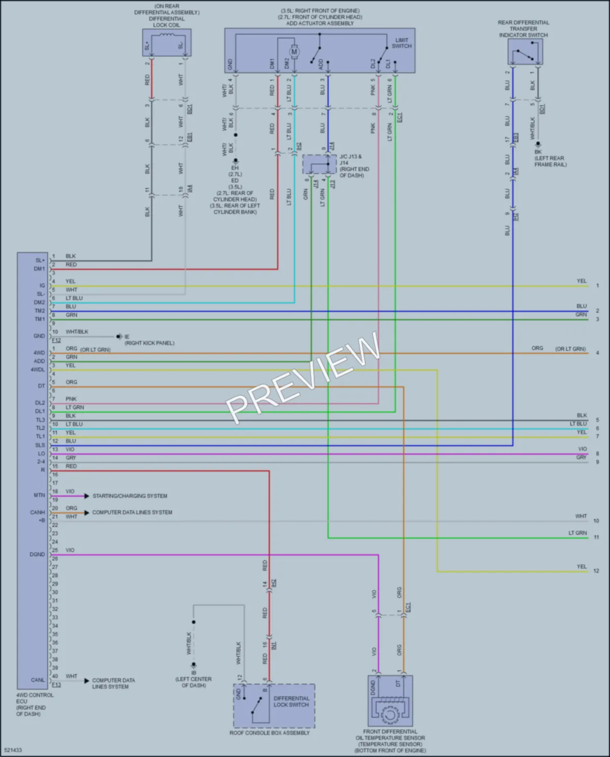 2017 Toyota Tacoma Transmission wiring diagram preview