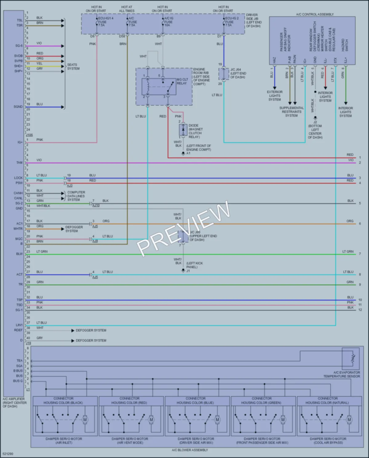 2017 Toyota Tundra Air Conditioning wiring diagram preview