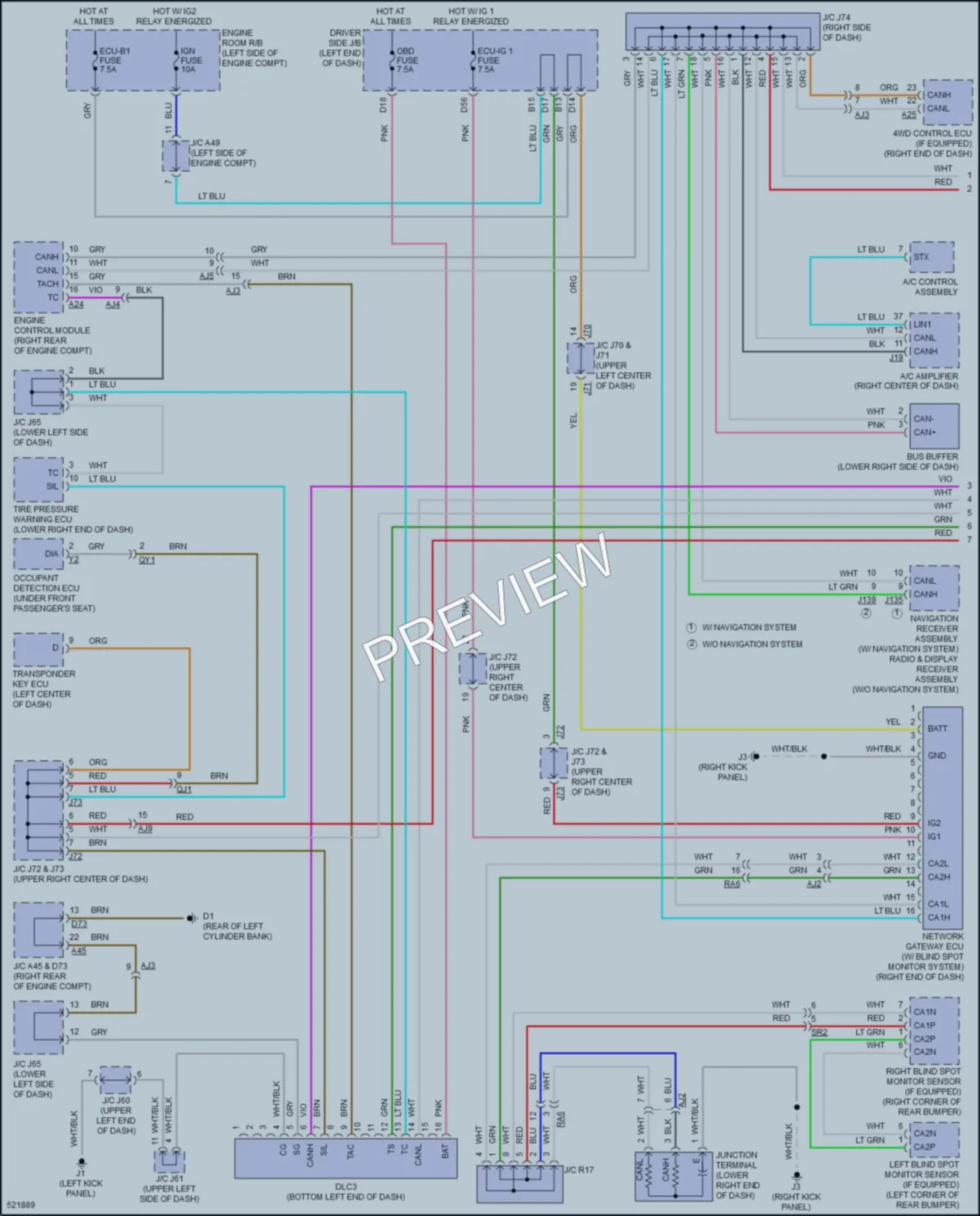 2017 Toyota Tundra Computer Data Lines wiring diagram preview