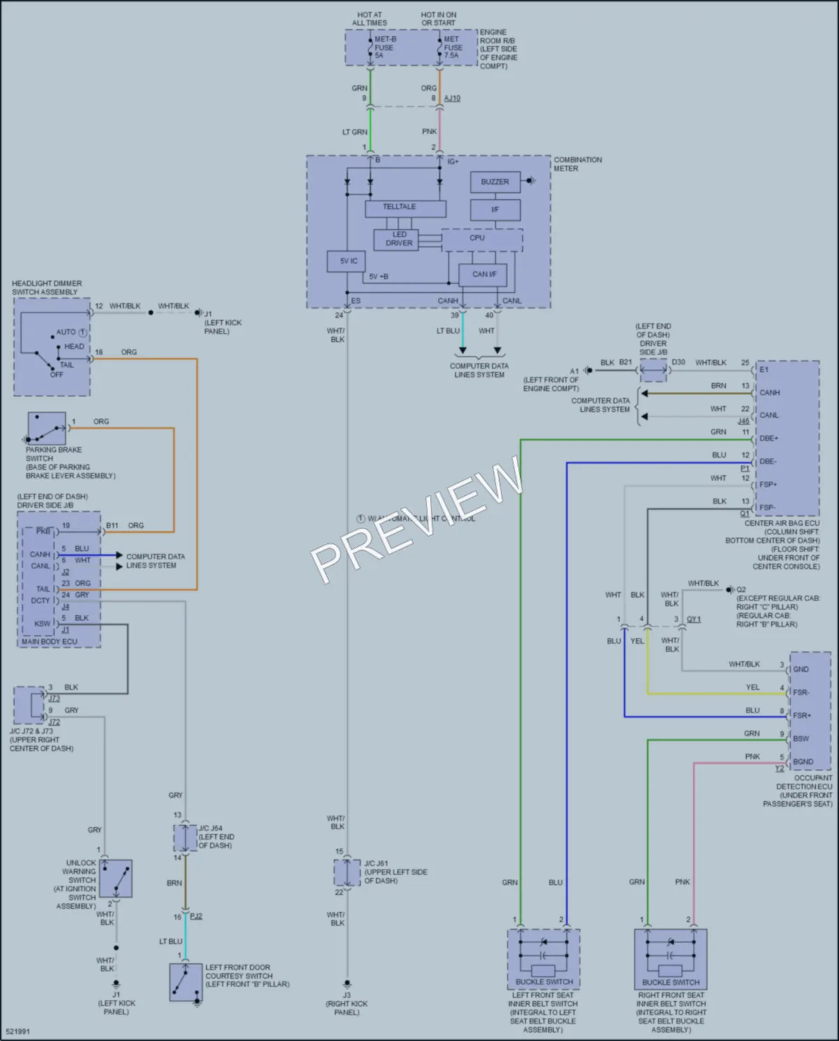 2017 Toyota Tundra Warning Systems wiring diagram preview