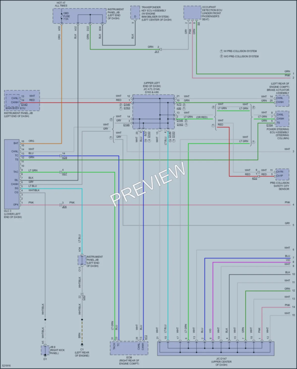 2017 Toyota Yaris Computer Data Lines wiring diagram preview