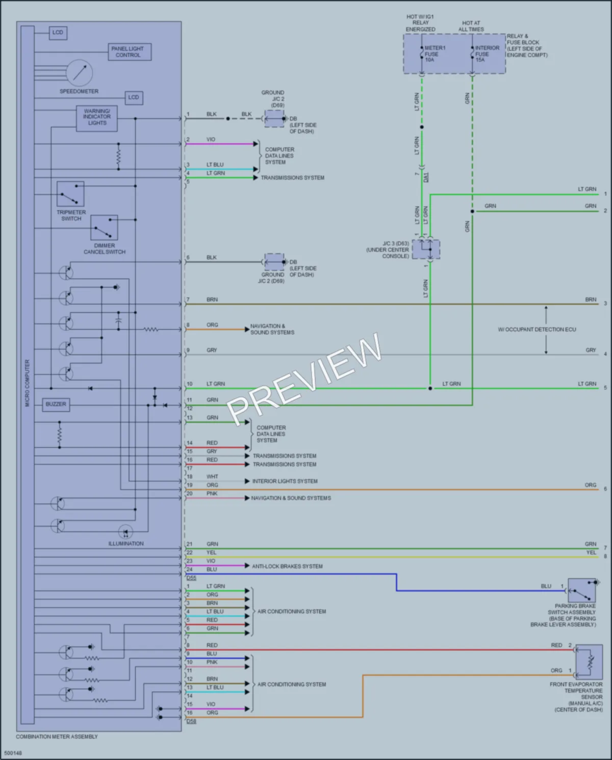 2017 Toyota YarisiA Instrument Cluster wiring diagram preview