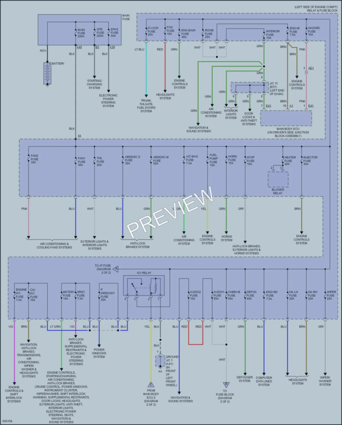 2017 Toyota YarisiA Power Distribution wiring diagram preview