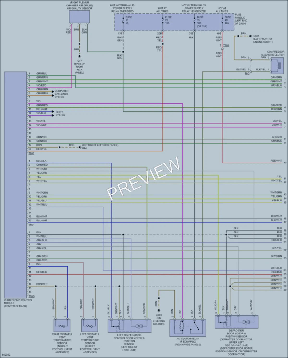 2017 Volkswagen Beetle Air Conditioning wiring diagram preview