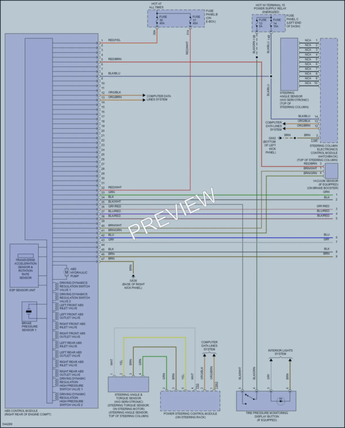 2017 Volkswagen Beetle Anti Lock Brakes wiring diagram preview