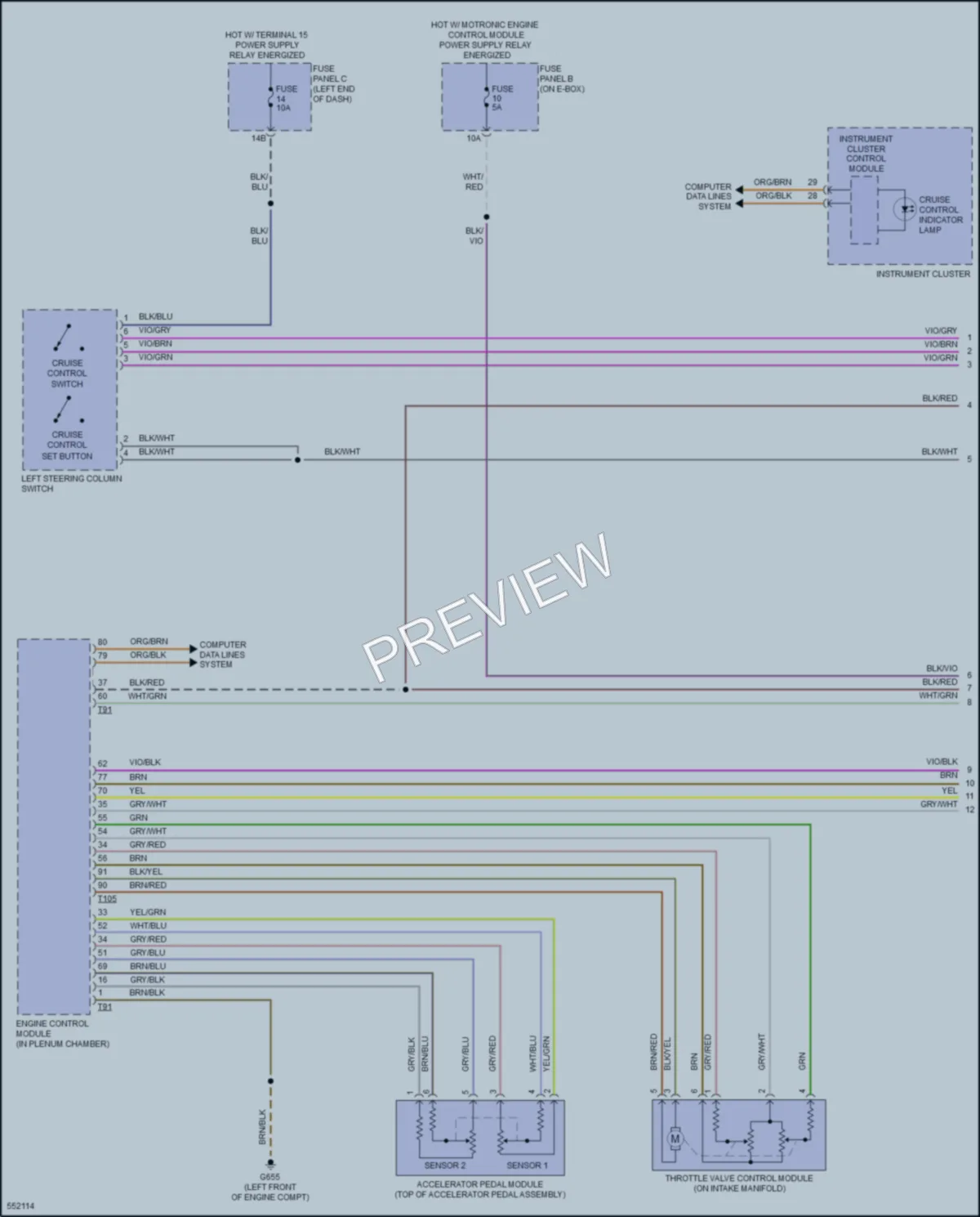 2017 Volkswagen Beetle Cruise Control wiring diagram preview
