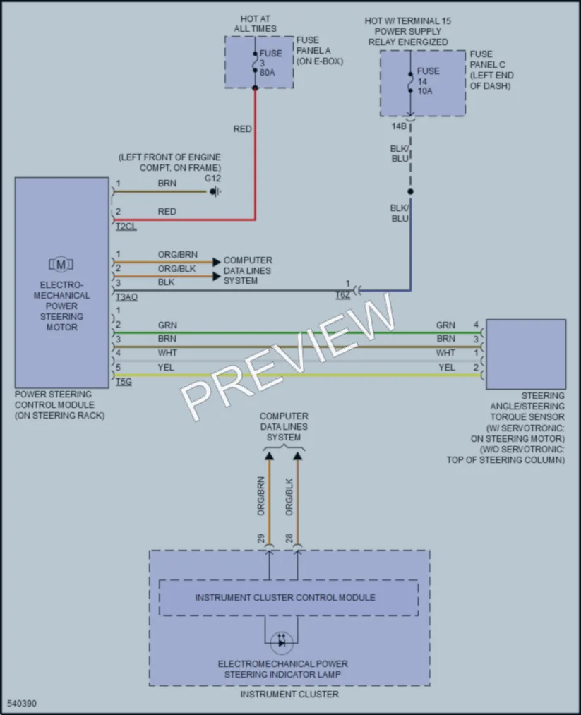 2017 Volkswagen Beetle Electronic Power Steering wiring diagram preview