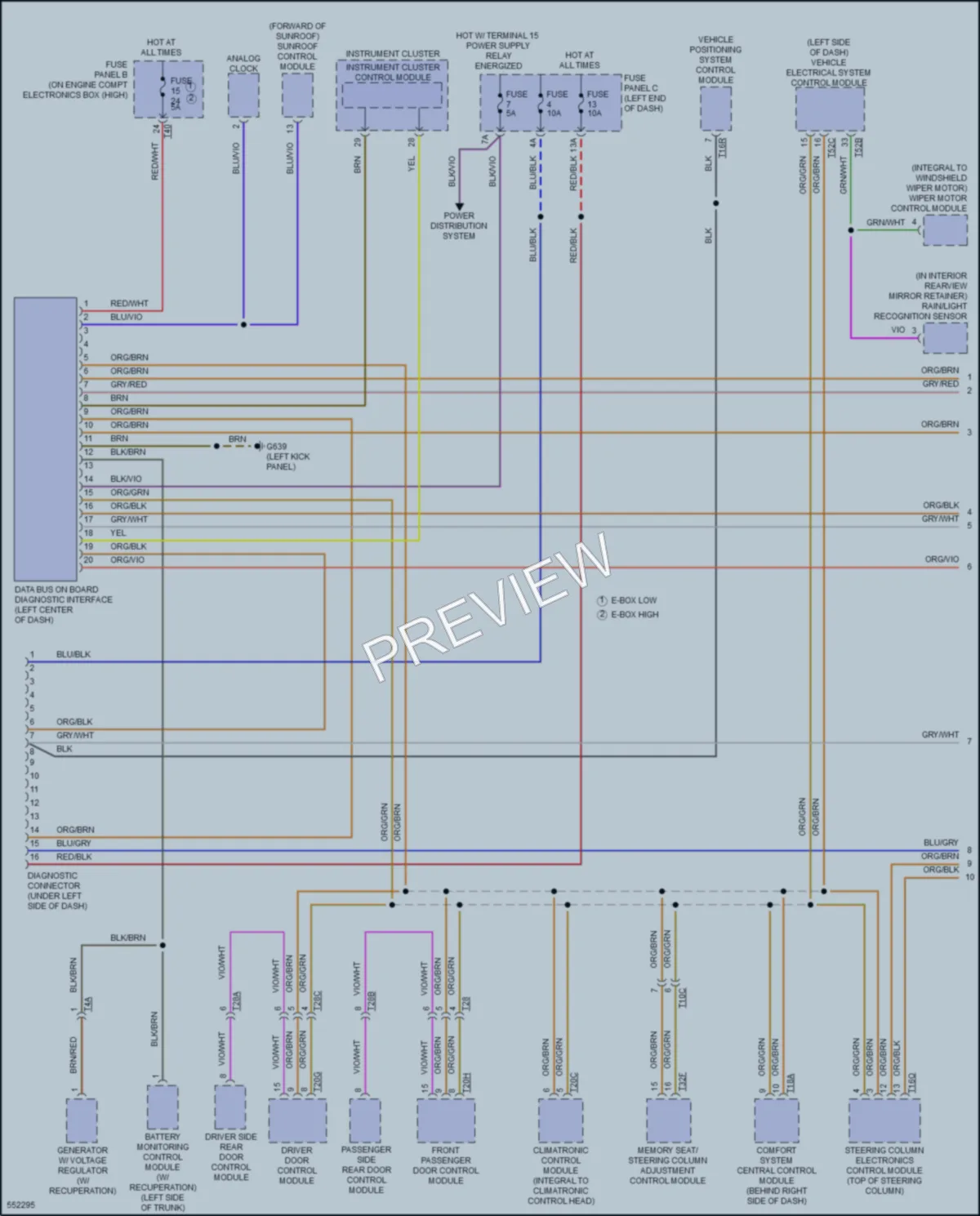 2017 Volkswagen CC Computer Data Lines wiring diagram preview
