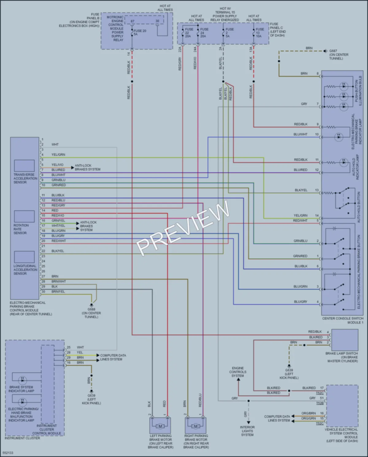 2017 Volkswagen CC Shift Interlock wiring diagram preview