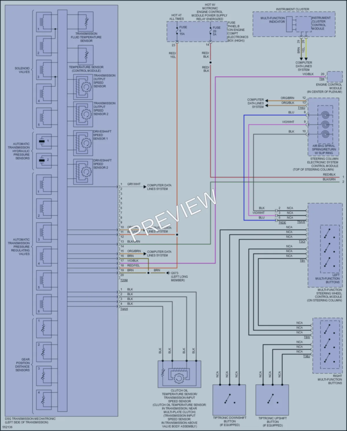 2017 Volkswagen CC Transmission wiring diagram preview