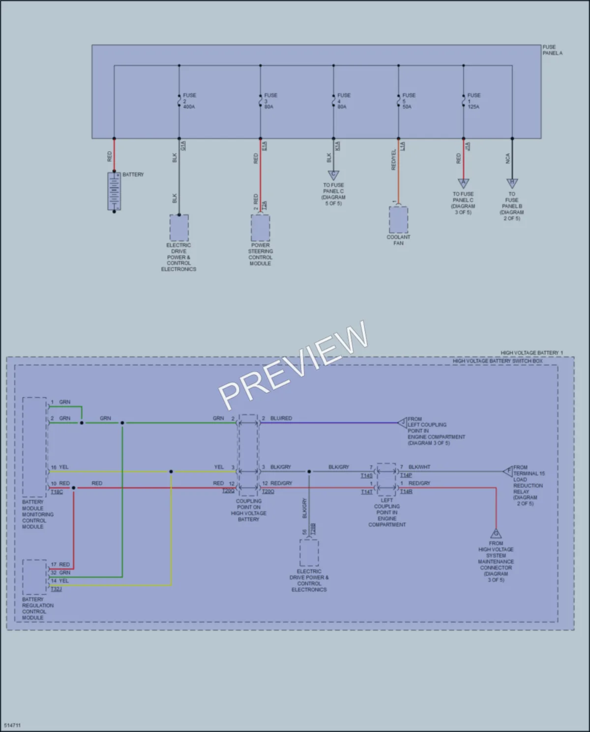 2017 Volkswagen Golf Power Distribution wiring diagram preview