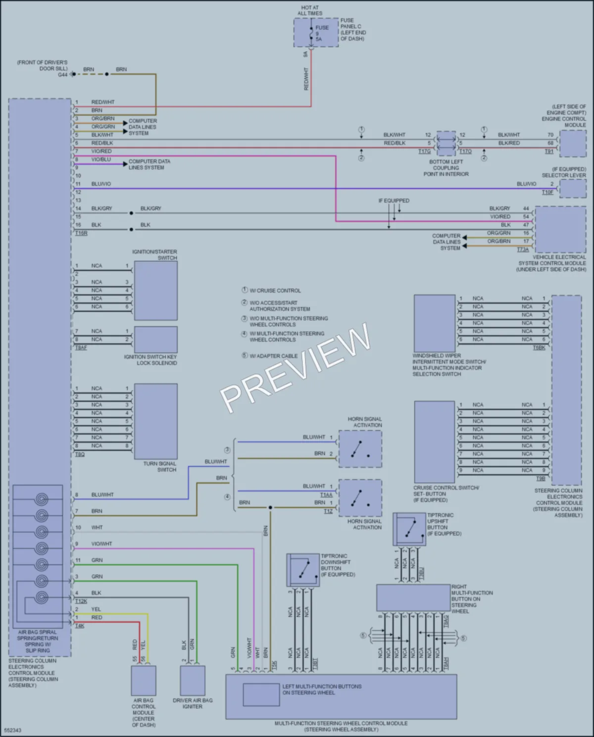 2017 Volkswagen GolfAlltrack Body Control Modules wiring diagram preview