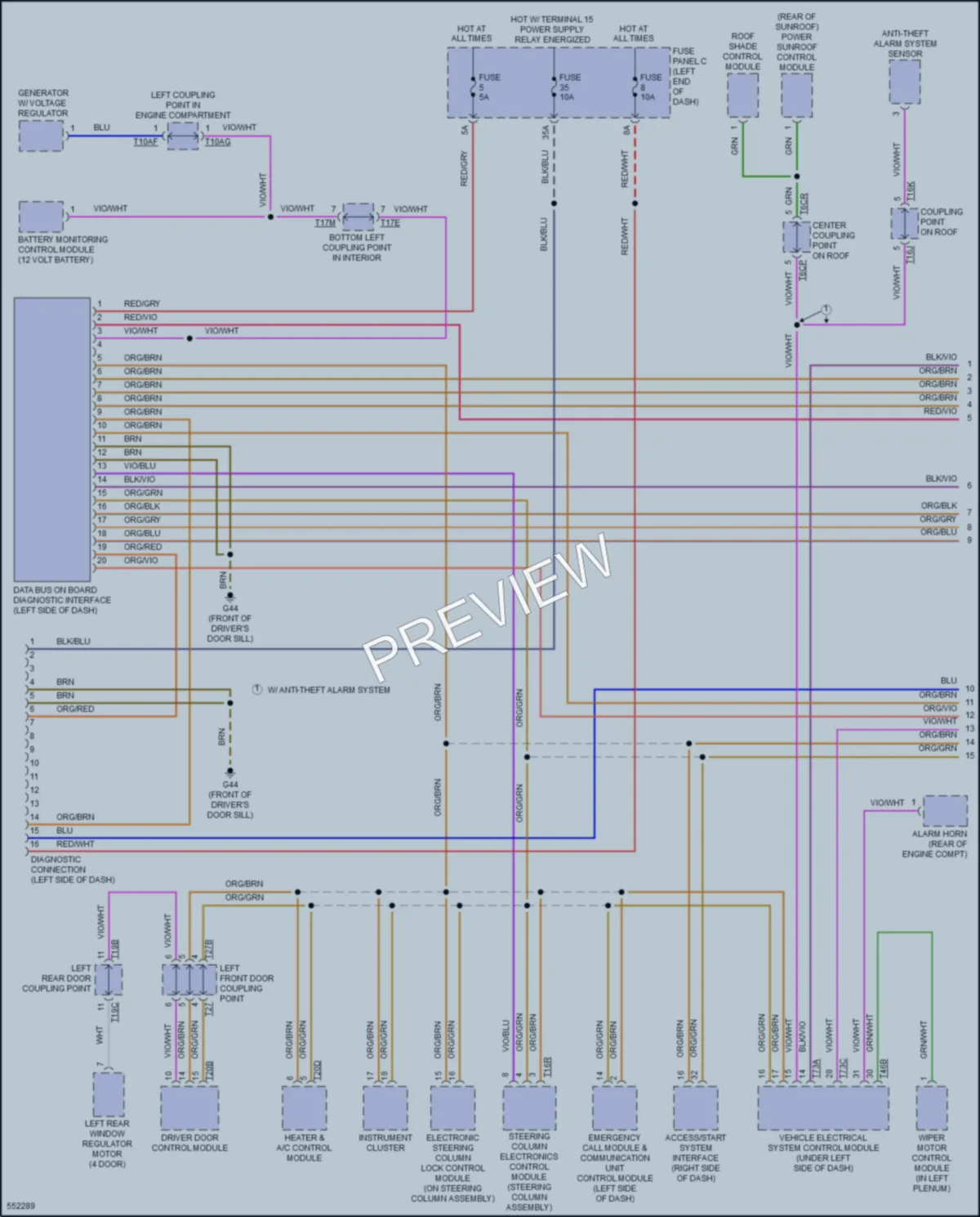 2017 Volkswagen GolfAlltrack Computer Data Lines wiring diagram preview