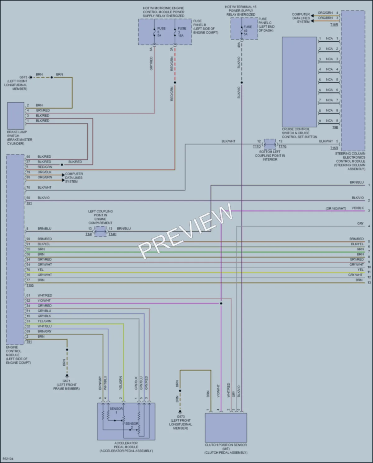 2017 Volkswagen GolfAlltrack Cruise Control wiring diagram preview