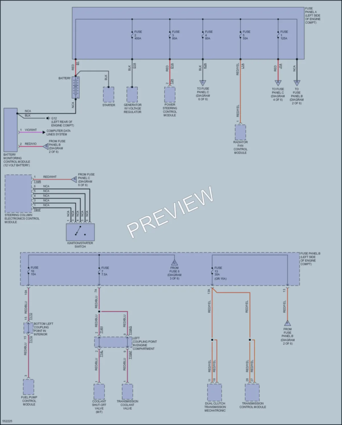 2017 Volkswagen GolfAlltrack Power Distribution wiring diagram preview