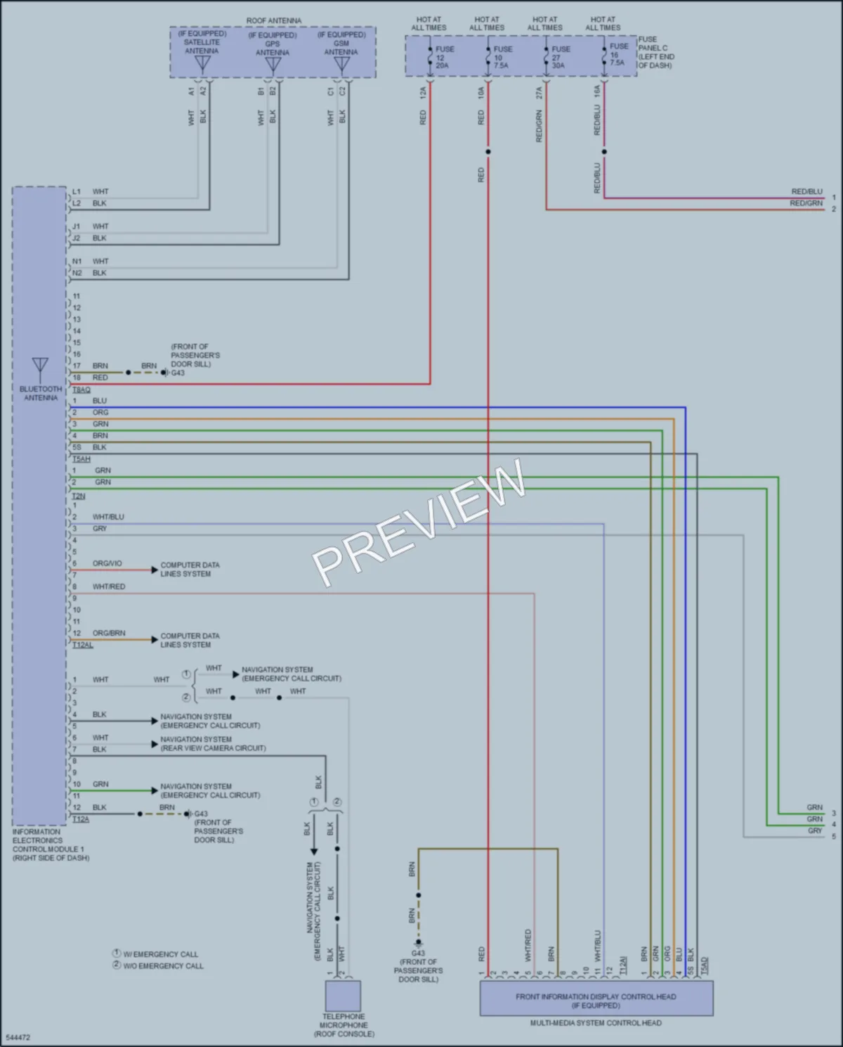2017 Volkswagen GolfAlltrack Radio wiring diagram preview