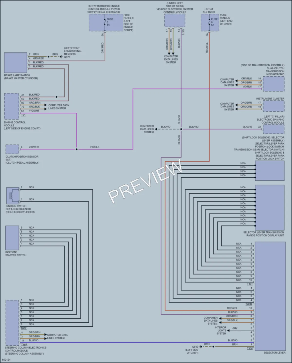 2017 Volkswagen GolfAlltrack Shift Interlock wiring diagram preview