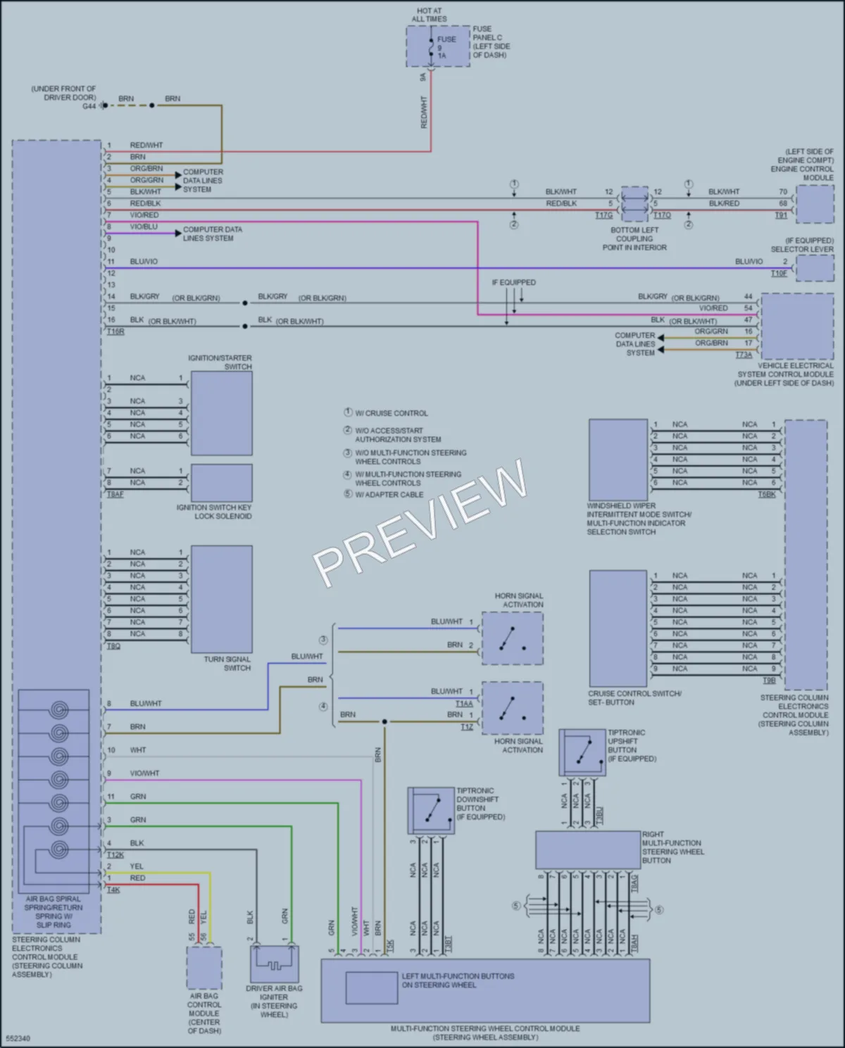 2017 Volkswagen GolfGTI Body Control Modules wiring diagram preview