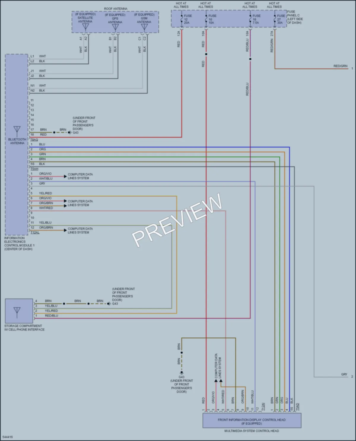 2017 Volkswagen GolfGTI Radio wiring diagram preview
