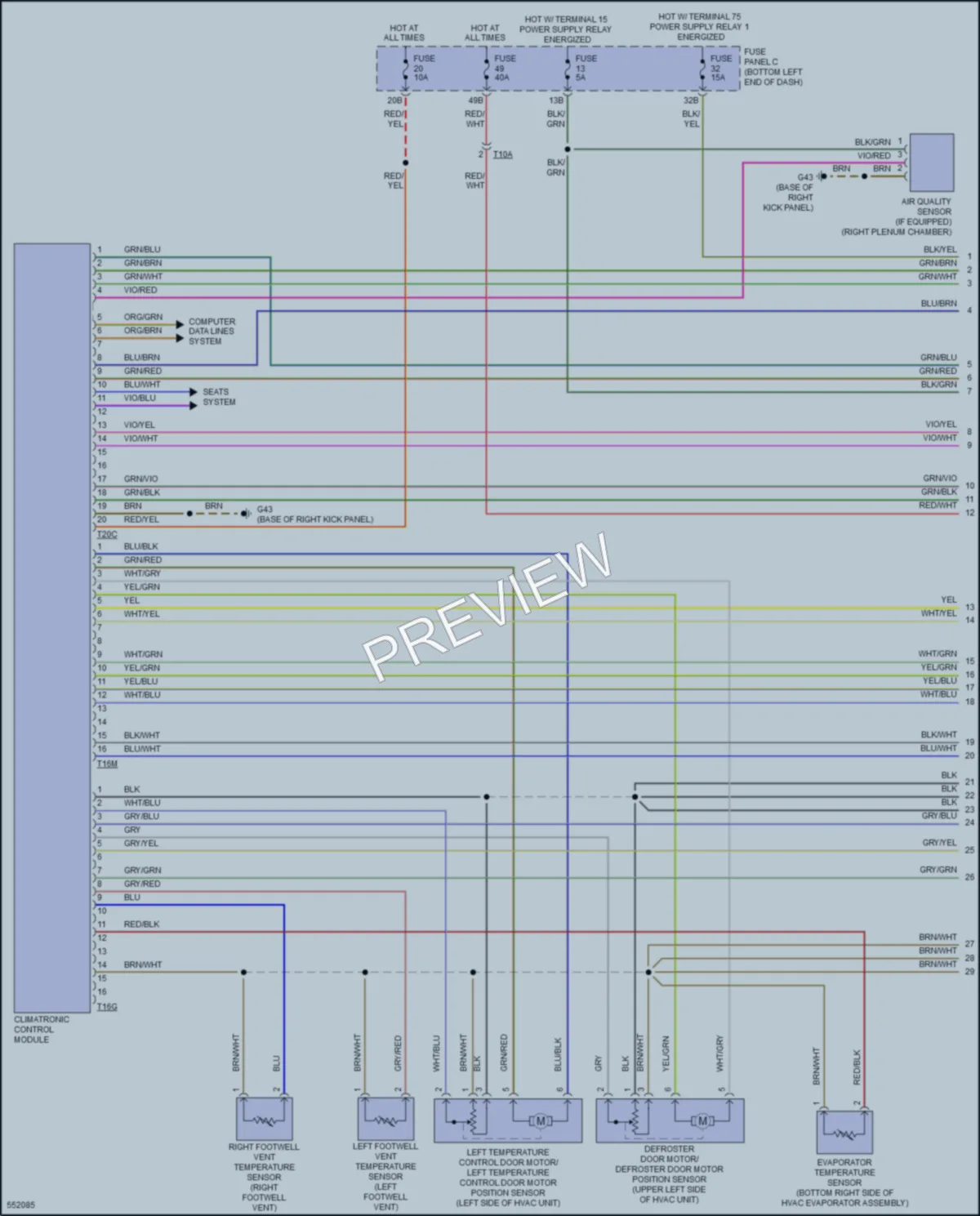 2017 Volkswagen Jetta Air Conditioning wiring diagram preview