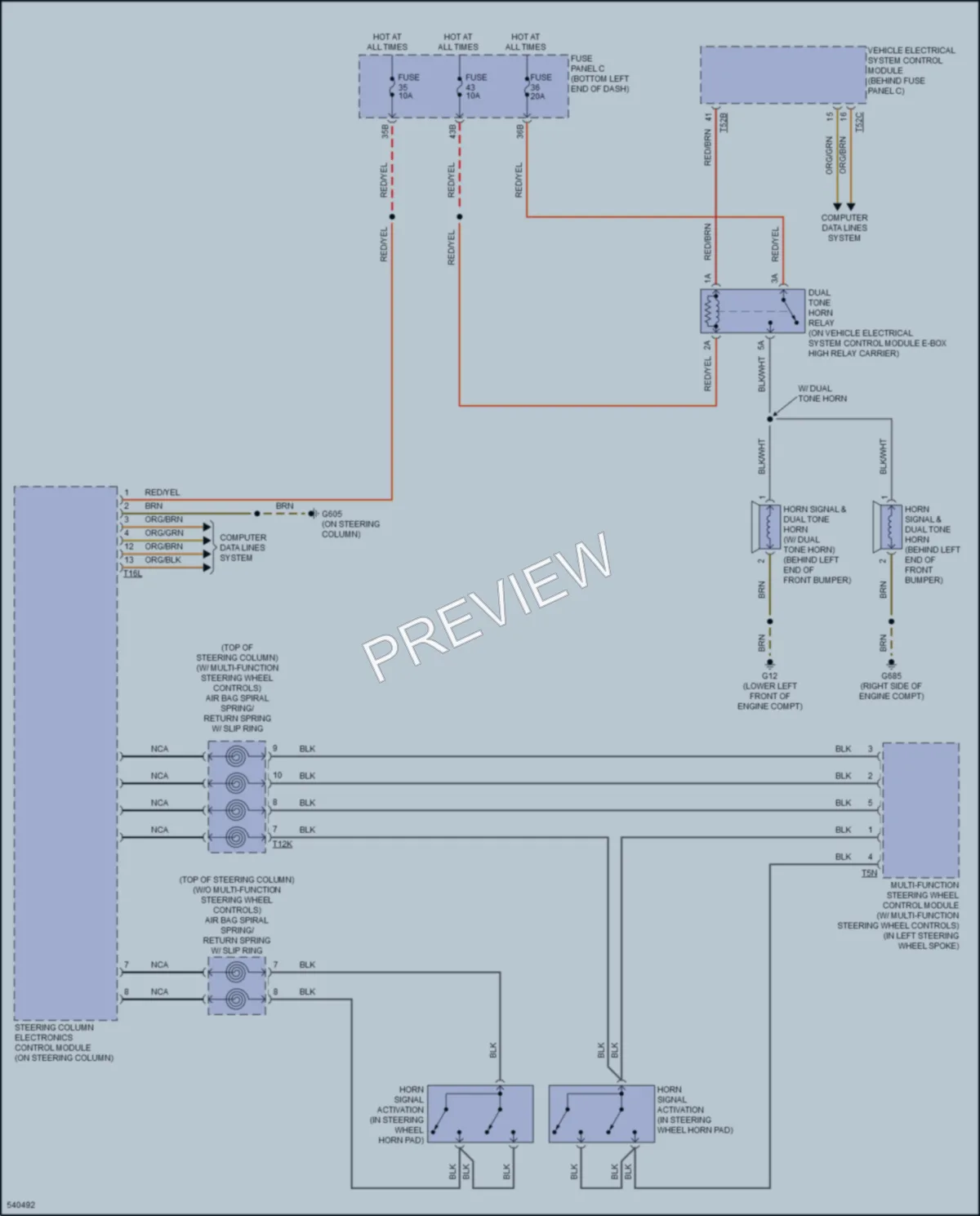 2017 Volkswagen Jetta Horn wiring diagram preview