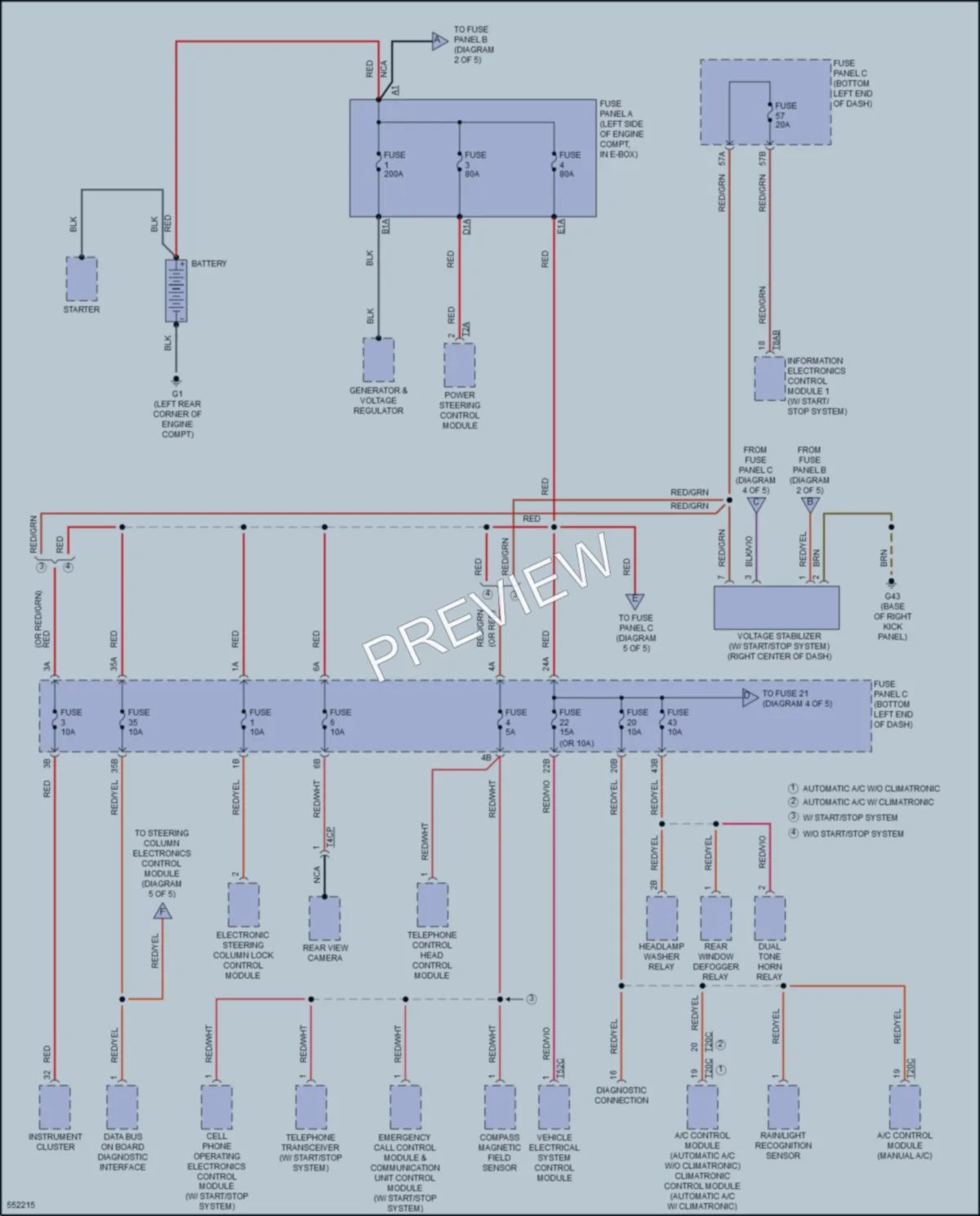 2017 Volkswagen Jetta Power Distribution wiring diagram preview