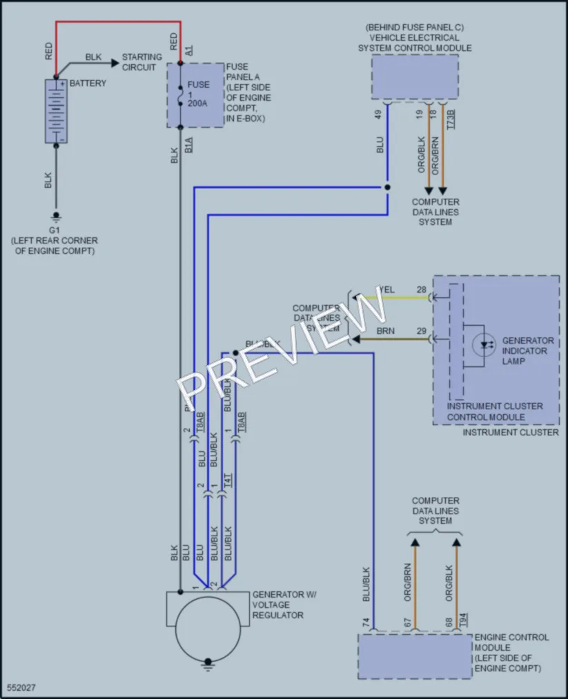 2017 Volkswagen Jetta Starting Charging wiring diagram preview