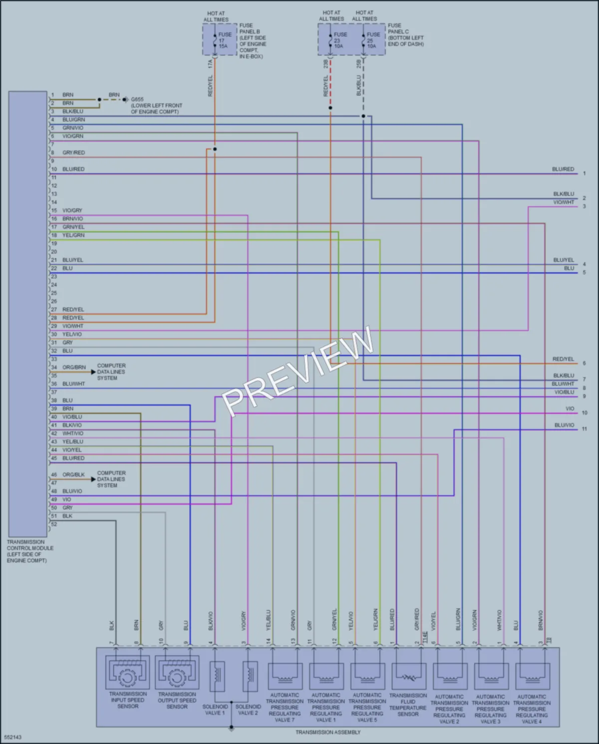 2017 Volkswagen Jetta Transmission wiring diagram preview