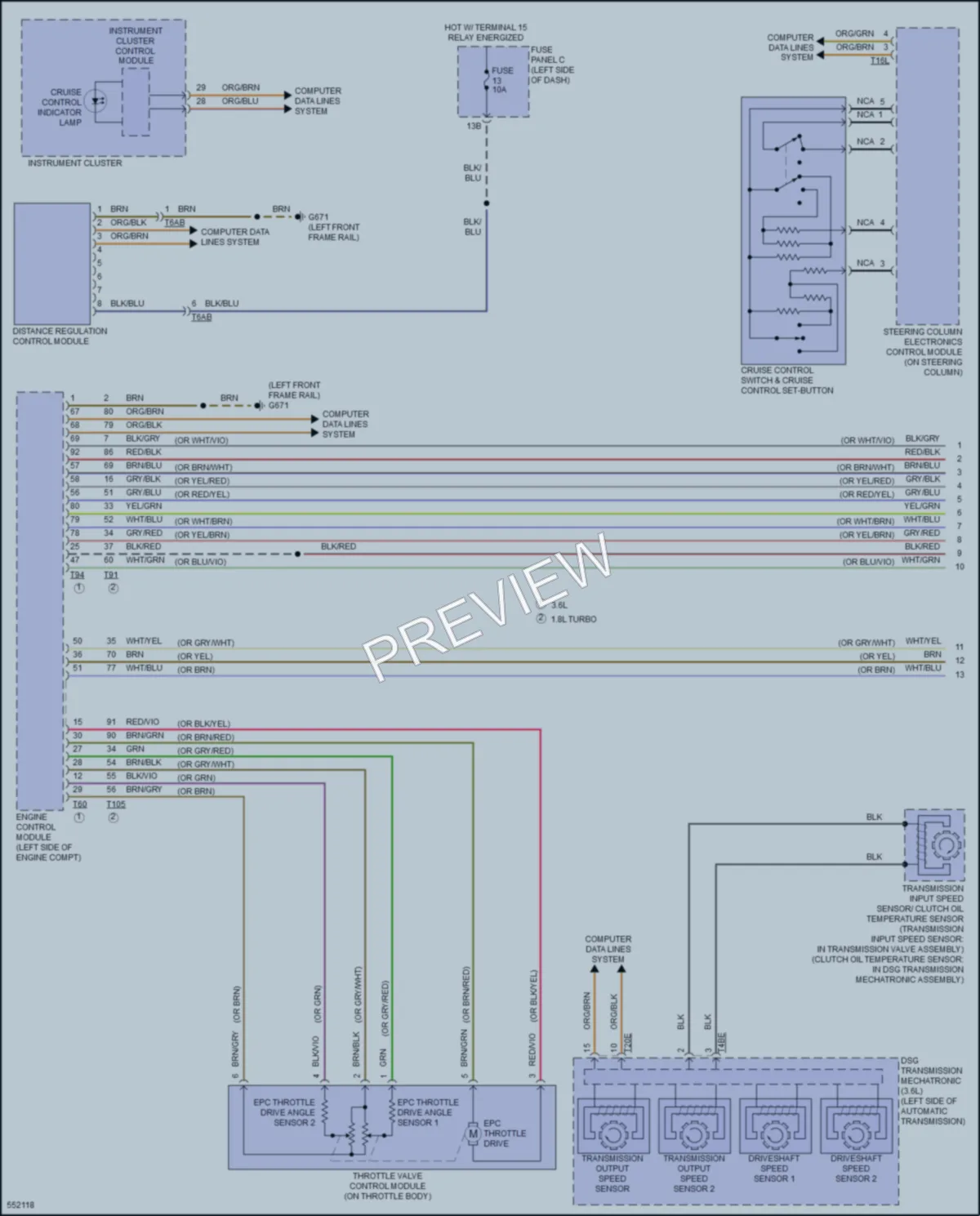 2017 Volkswagen Passat Cruise Control wiring diagram preview