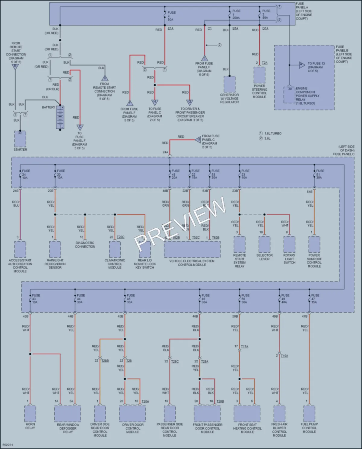 2017 Volkswagen Passat Power Distribution wiring diagram preview
