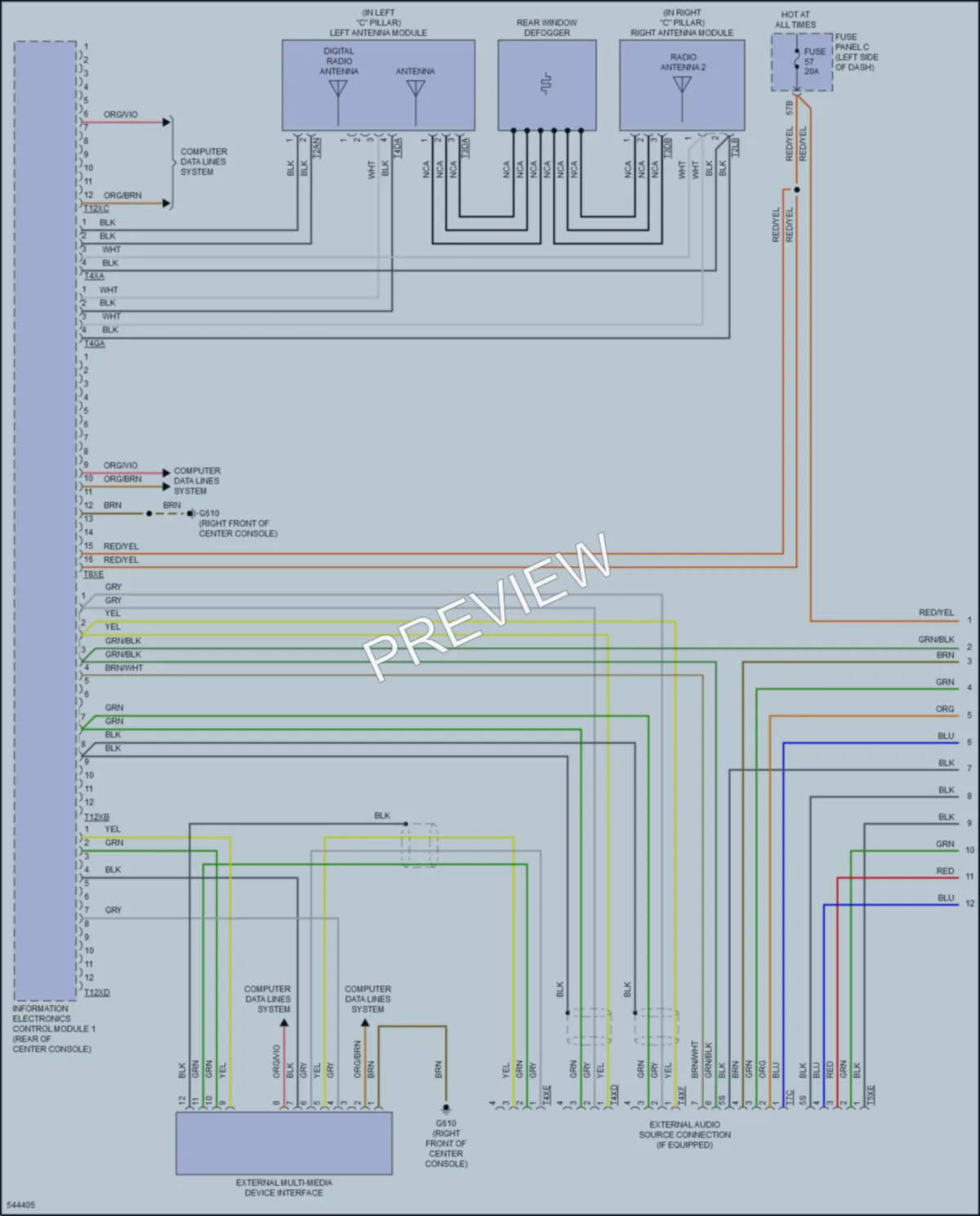 2017 Volkswagen Passat Radio wiring diagram preview