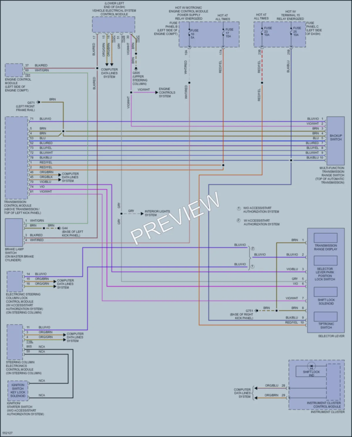 2017 Volkswagen Passat Shift Interlock wiring diagram preview